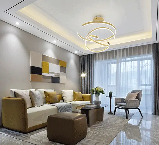 Elegant modern living room showcasing the quality and design standards